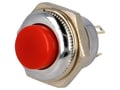 Intrerupator monostabil, 1.5A, ON-(ON), SPDT, rosu, orificiu montare Ø12.7mm, PS502MC-R