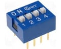 Intrerupator DIP-SWITCH, 4 contacte, ON-OFF, DS-04