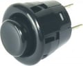 Push-buton, monostabil, rotund, 3A, OFF-(ON), negru, orificiu montare 17.8mm, DS412B
