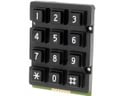 Tastatură: plastic; Nr.butoane: 12; fără; plastic; 200mΩ; 1N; 20mA, KB207-PNB