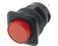 Push buton, rosu, OFF-(ON), SPST-NO, orificiu montare Ø16mm, R13508A05BR