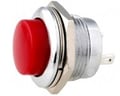 Push-buton, rotund rosu, OFF-(ON), 3A, SPST, orificiu montare Ø16mm, PS507MA-R