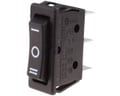 Comutator basculant, ON-OFF-ON, 15A, 3 pini, SP3T, orificiu montare 30.3x10.6mm, RS1033C6BK