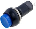 Push-buton, bistabil, rotund albastru, OFF-ON, orificiu montare Ø12mm, PS11ABU