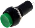 Push-buton, monostabil, rotund, verde, OFF-(ON), orificiu montare Ø12mm, PS11BGN