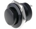Push-buton monostabil, rotund negru, OFF-(ON), SPST, 3A, orificiu montare 16mm, PS507A-BB