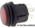 Intrerupator etans, DPST, ON-OFF, 6A, rosu, orificiu de montare 20.2mm, R13527B2L02BRN2