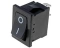 Intrerupator basculant; ON-OFF, 10A, 2 pini, SPST, orificiu montare 19.2x13mm, RSM101A2C3BK