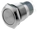 Buton antivandal, ON-ON, IP65, bistabil, SPDT, M19, orificiu montare Ø19mm, V19-21-S