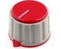 Buton plastic potentiometru, Rosu, 6mm, GWW29-RD