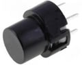 Push buton, negru, OFF-(ON), PCB, KS01-BV-BLACK