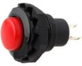 Push-buton, OFF-(ON), rosu, 1.5A, orificiu montare Ø12.7mm, PS502A-BR