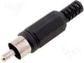 Conector RCA; mufă; tată, negru, CC-006B