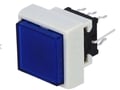 Push buton monostabil, ON-(ON), patrat led, albastru, PB6133FBL-4
