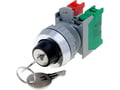 Intrerupator rotativ, 2 pozitii, cheie, NO+NC, orificiu montare Ø30mm, KS30-1-O/C