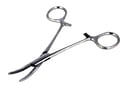 Cleste prindere curbat, cu blocare, forceps, pentru electronisti, 145mm, D02348