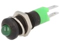 Lampa semnalizare, 12-14V, LED verde, orificiu montare 8.2mm, SMRD08212