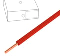 Conductor 1mm2, solid, FY, cupru, pt montaj, rosu, H05V-U100RT