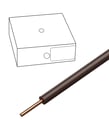 Conductor 0.75mm2, solid, pt montaj,  maro, H05V-U075BR,
