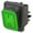 Comutator basculant, 16A, 2xON-OFF, verde, IP65, 4 pini, DPST, orificiu montare 22x30mm, B448MASK-GN