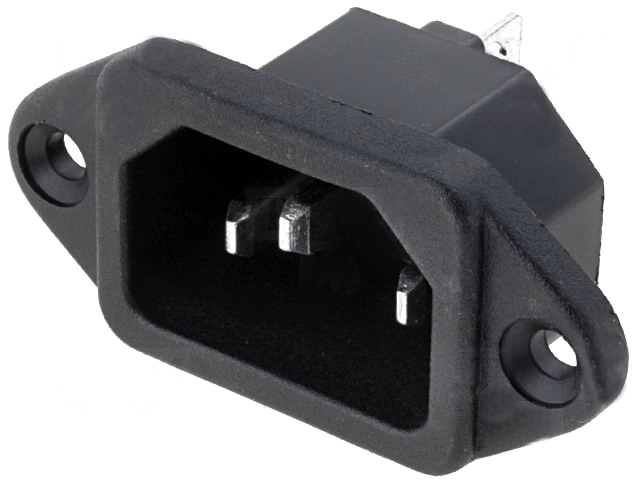 Soclu tata alimentare, IEC, montare panou, 10A, CS-028