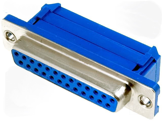 Conector mama, 25 pini,  D-SUB, pt cablu banda, DFF25LC