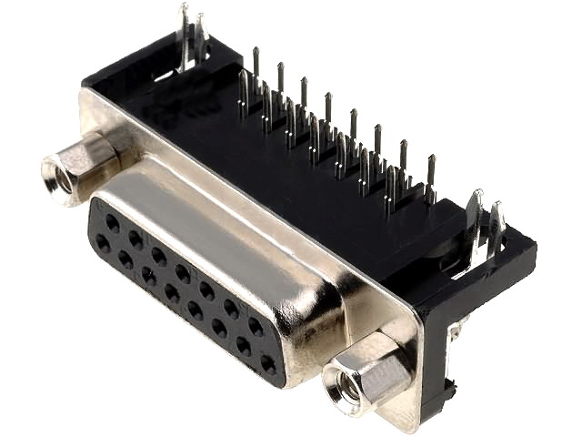 Conector mama D-SUB, 15pini mama, DHP8-15F