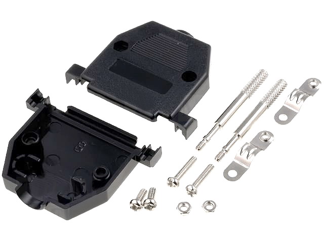 Carcasa D-SUB,  25, pini, negru, DSC-325-B