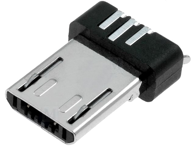 Conector micro USB B;mufa plug; PIN:5, ESB22B112101Z