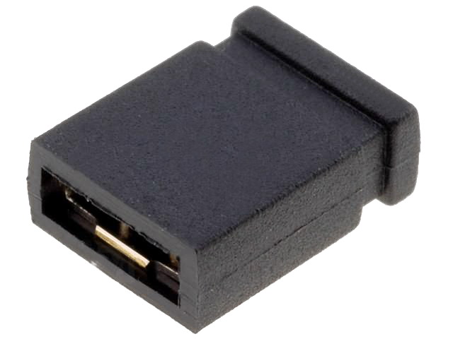 JUMPER-B-Z, Jumper, pitch, 2,54mm, inchis, negru