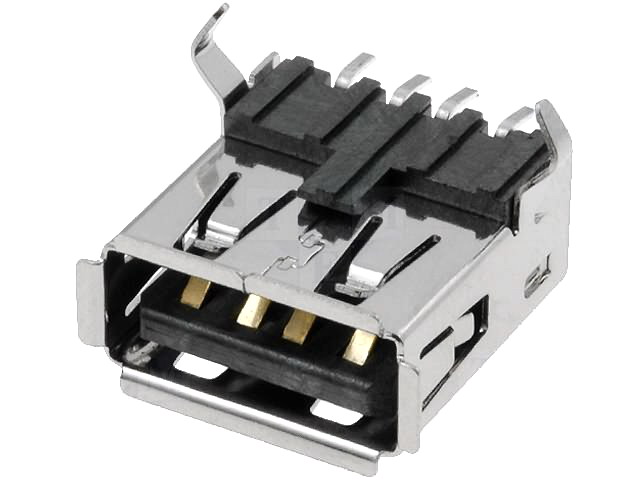 Conector USB A, soclu aurit, pcb smd, TUEA4F2S0BHT