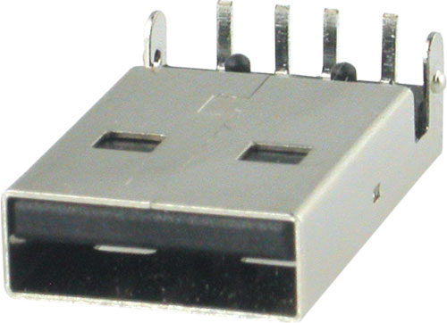 Mufă; USB A; THT; în unghi 90°; 1,5A; Contacte: bronz-fosfor;, USBA-LP