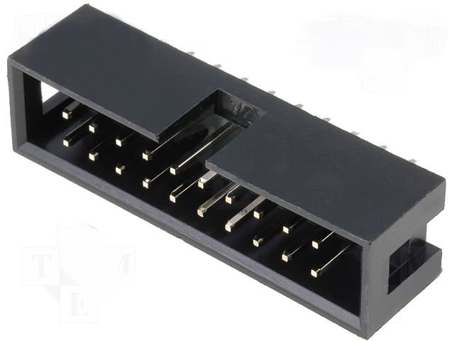 Soclu; IDC; tată; PIN: 20; drept; THT; aurit; 2,54mm; Dispunere: 2x10, ZL231-20PG