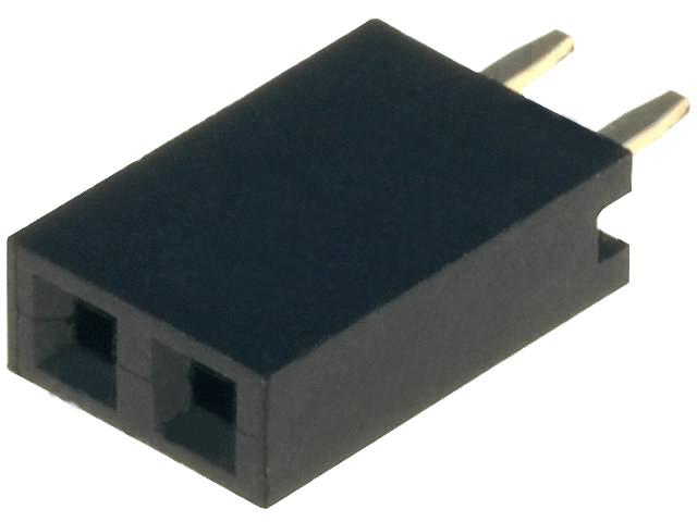 Conector, 1x2 pini, mama, 3A, pas 2.54mm, ZL262-2SG