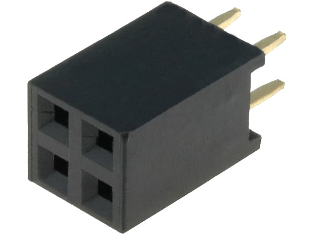 Conector bareta mama, 2x2 pini, 2.54mm, 3A, ZL262-4DG