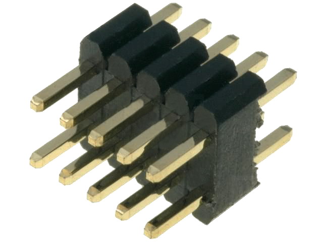 Conector Şir pini;  tată; PIN: 10; drept; 1,27mm; THT; 2x5; aurit, ZL311-2X5P