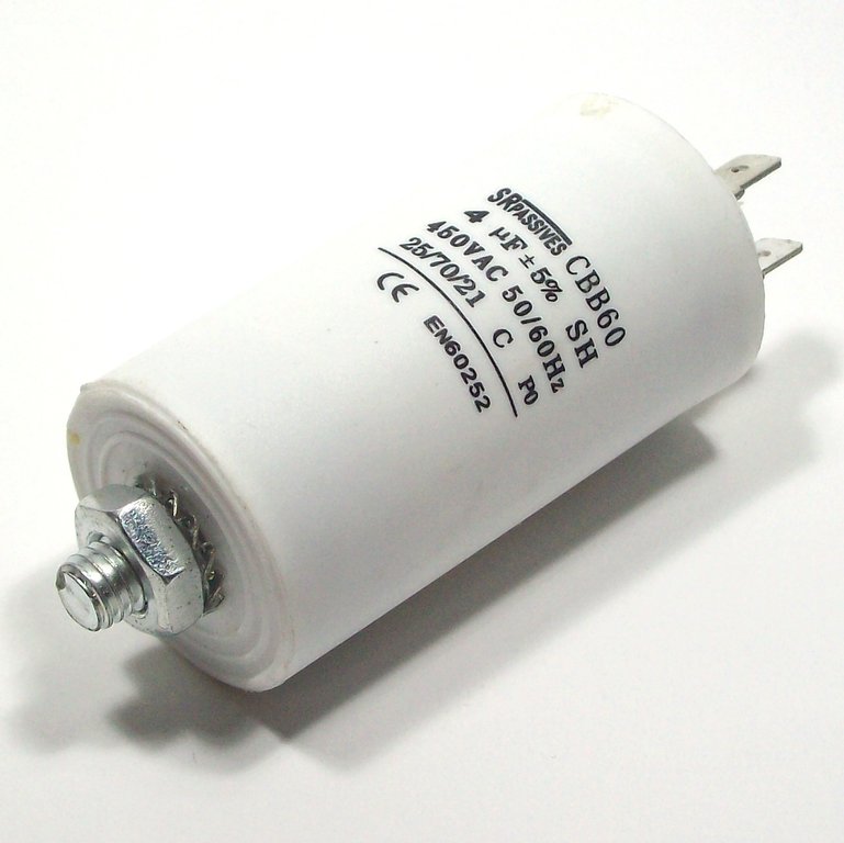 Condensator 4uF, pornire motor 4uF, 400/450V, PAPUC, CBB60E-4/450