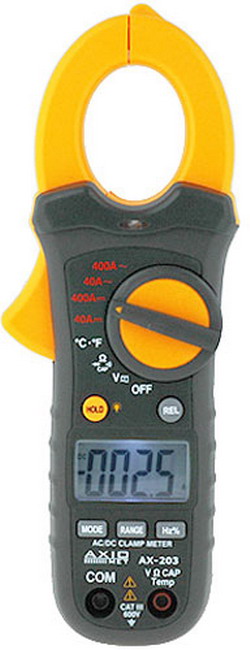 Cleste curent, 400A, AC/DC, multimetru, DC, AC, frecventa, temperatura, capacitate, AX-203, AXIOMET