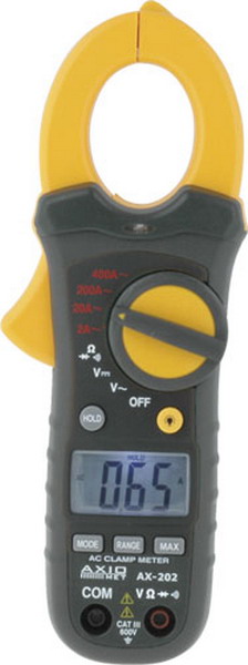 Cleste curent, AC, 2/20/200/400AAC, multimetru, DC, DC, R, buzer, AX-202, AXIOMET