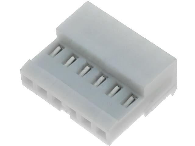 Conector mama, 6 pini, pas 2.54mm, MTA100, 3-640441-6