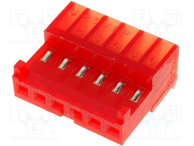 Conector mama MTA100, 6pini, 3-643813-6