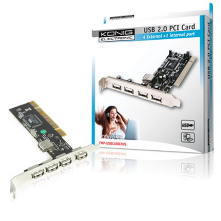 Card PCI, 4 porturi USB 2.0, USB-CARD2HS