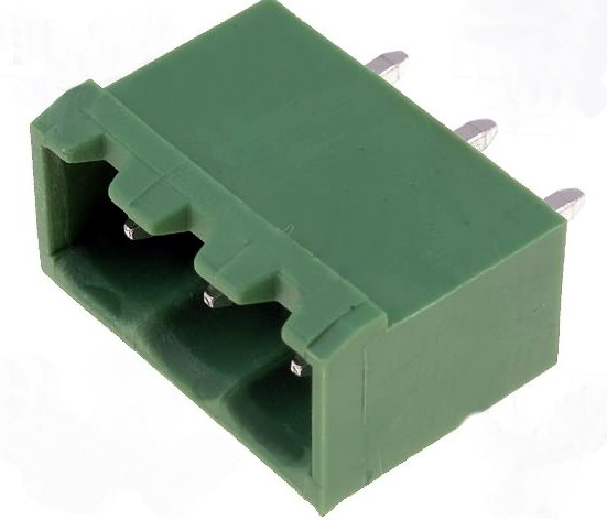 Conector pcb, 3 pini, 15A, RM5, tata, RM5.08, TBG-5-PW-3P/GN