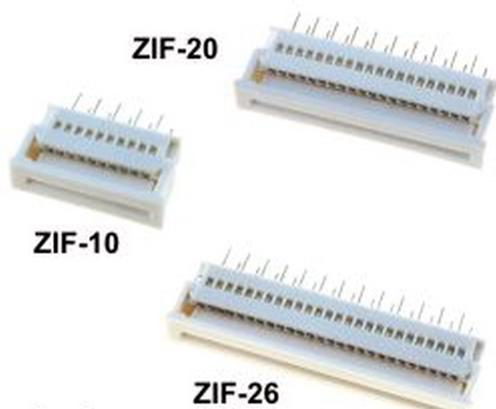Conector FFC/FPC, 20 pini, pitch 1,25mm, ZIF-20