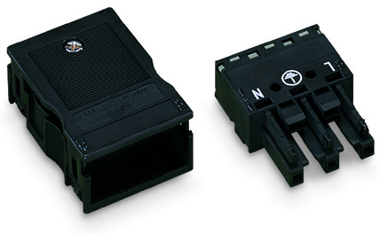 Priza; mufa 3 poli; 25A, carcasa; 2 cabluri Ø8 - 11.5mm; 770-103, WAGO