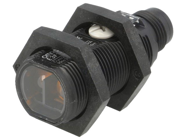Senzor fotoelectric; Raza 0.1-3m; PNP; reflexiv cu reflector; M12; E3F1-RP21