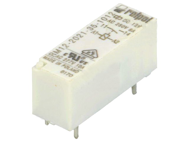 Releu 12VDC; SPST-NO; 8A/250VAC; 8A/24VDC; RM12-2021-35-1012