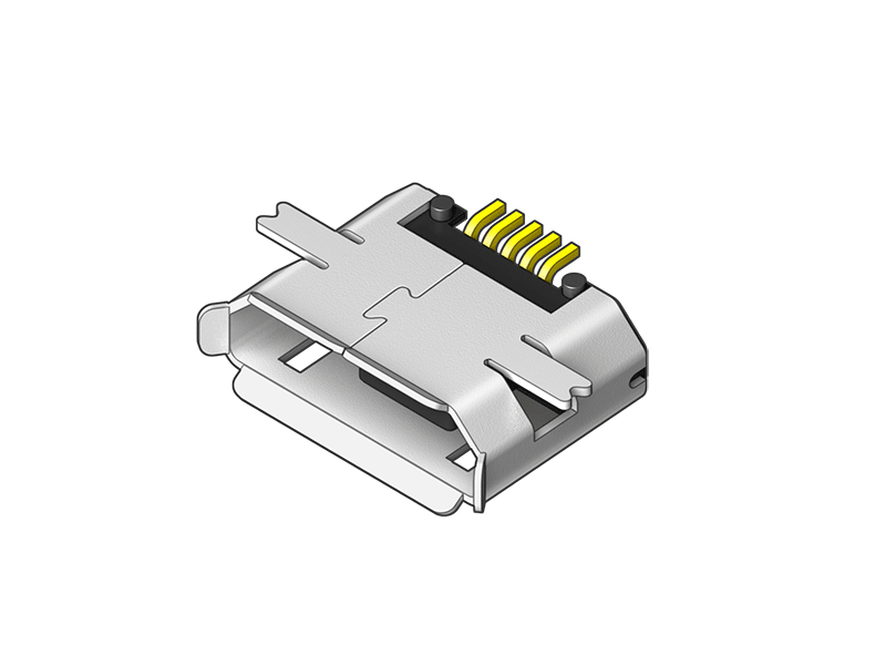 Conector MicroUSB tip B, 5 poli, SMD, 712-1-S-BS0