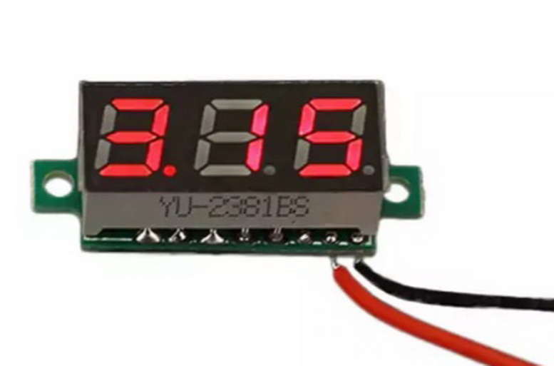 Voltmetru digital, panou, 2.6V-30V, 30.x11.7mm, rosu, 114990164 , SEEED