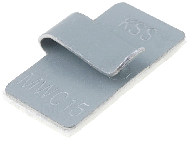 Suport cabluri, metal, autoadeziv, 19.4x10x5mm, MWC-15